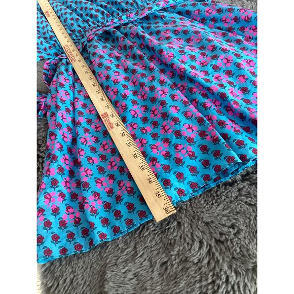 J. Crew Women's Dolman-Sleeve Mini Dress in Layered Block Print Blue Size Small - Picture 14 of 15